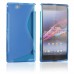 Sony Xperia Z Ultra XL39h - S Wave Pattern TPU Soft Protective Phone Cover Case - Clear Blue